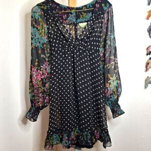 Johnny Martin Tulle Floral Polkadot Dress